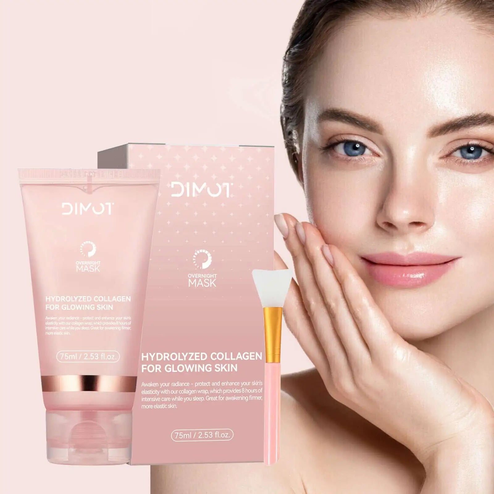 Collagen Night Wrapping MaskReduces Sagging & Dullness Hydrolyzed  Elasticity Hydration Skin Care for All Skin Types Lootquake LLC