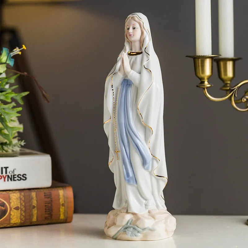 Reative Ceramics Character Sculpture Christian Catholic Madonna Jesus Church Character Statue Home Decoration