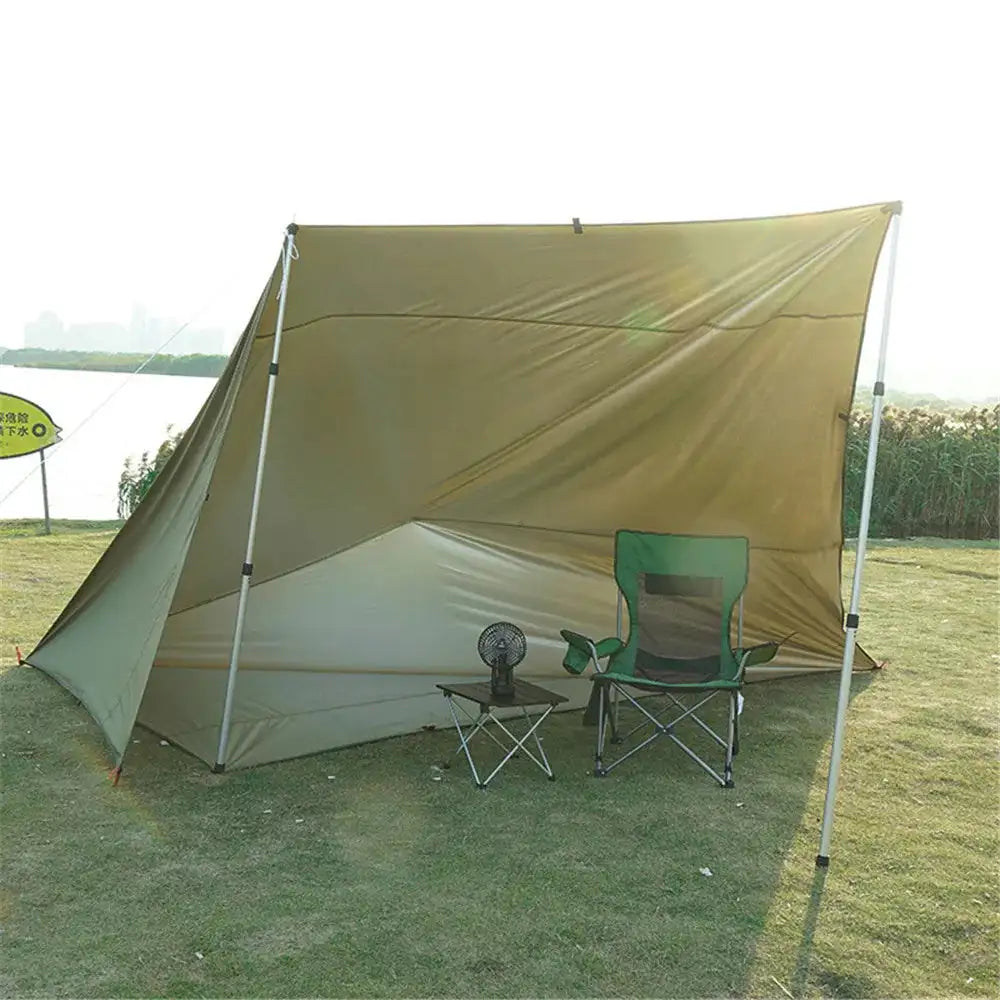 4x4m 4x3m 3x3m 19 Hang Points Tent Tarp Survival Sun Shelter Shade Canopy Outdoor Backpacking Waterproof Camping Awning SunShade