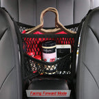 Car Storage Net Bag Between Seats Car Divider Pet Barrier Stretchable Elastic Mesh Bag Organizer Auto Accessories Lootquake LLC