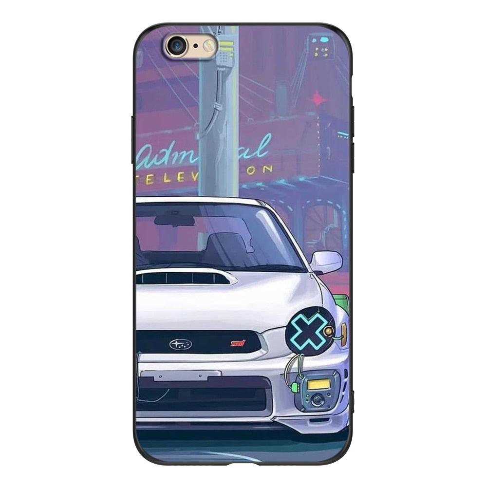 Cute Cover Soft Silicone Print Cars Print Phone Case For Iphone 5s 5 S Se 2016 4.0" Case Phone Cover On  Iphone 6s 6 S Plus Funda Bumper Black Case Sport Race Car Stevvex