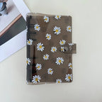 A5 A6 A7 Fresh Green Yellow Pink Daisy Loose Leaf Binder Cover Journal Sketchbook Accessories Diary Office Supplies Lootquake LLC