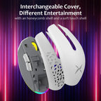 Delux M820DC PAW3335 Wired + Wireless + Bluetooth Gaming Mouse 80 Million Clicks 16000 DPI RGB Rechargeable Mice For Computers Lootquake LLC