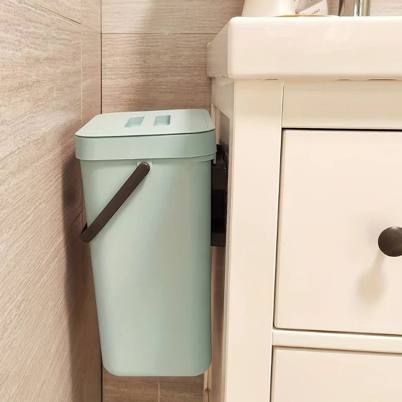 Space-Saving Quiet-Close Trash Can - 3/5L, Eco-Friendly Sealed Bin For Kitchen & Office, No Electricity Needed Lootquake LLC