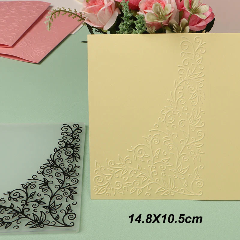 DUOFEN Crafts plastic embossing folder collection 2 paper embossing flower mold Christmas Birthday Easter day wedding Lootquake LLC