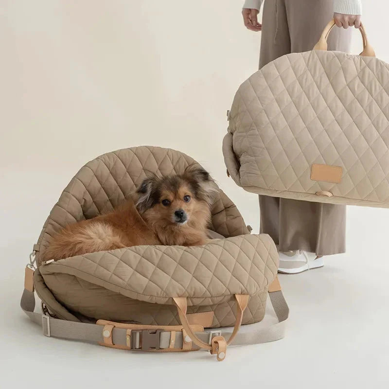 The Verona Luxe Carrier - Quilted Designer Pet Tote Fashioned Furbabies