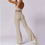 Elevate Activewear: Seamless Leggings & Top Set THRIXINE