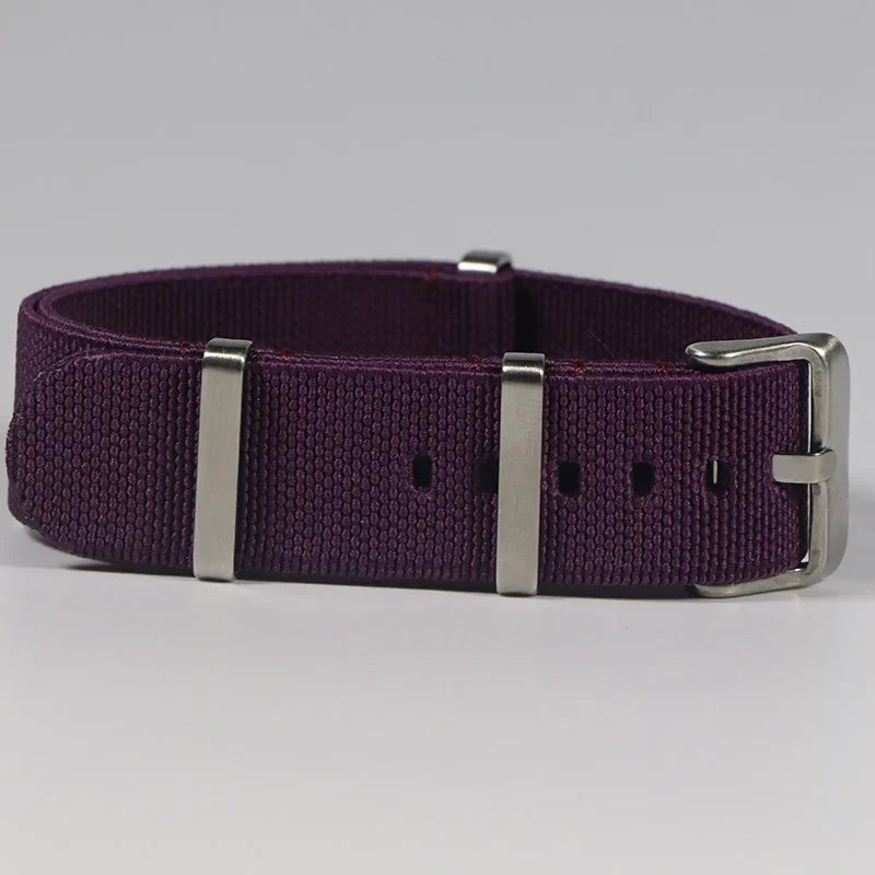Polar Watch Band Nylon Elastic Strap Unisex Military Style Blue Red