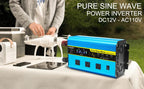 4000W Pure Sine Wave Inverter DC 12v/24v To AC 110v 60HZ Voltage Converter Car Solar Power Inverter Lootquake LLC