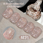 BORN PRETTY 10ml Reflective Glitter Gel Nail Polish Carat Mirage Sparkling Color Shine UV LED Soak Off Semi-Permanant Varnish Lootquake LLC