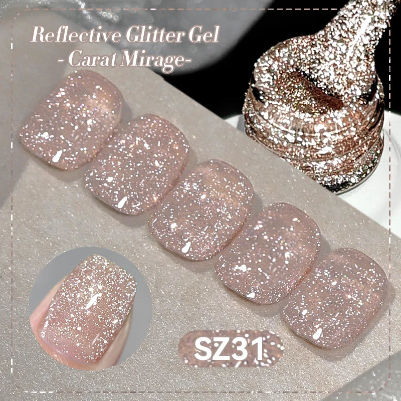 BORN PRETTY 10ml Reflective Glitter Gel Nail Polish Carat Mirage Sparkling Color Shine UV LED Soak Off Semi-Permanant Varnish Lootquake LLC