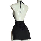 V Neck Backless Sundress | Sexy Lace Up Beach Dress -femstylo