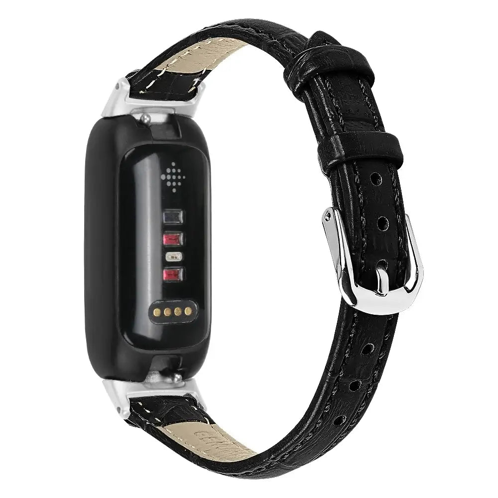 Fitbit Inspire 3 Slim Leather Band – Elegant Minimalist Strap - SJB-DIAMOND ELITES