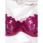 Tornova Sexy Lingerie Woman Lace Transparent Underwear Embroidery Brief Set Bra Kit Push Up Breves Sets Thin Erotic Bras New