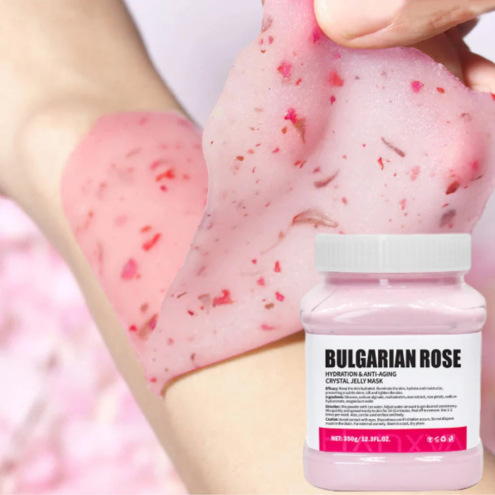 350g Jelly Mask Powder Rose Lavender Crystal Mask Collagen Face Mask Skin Moisturizing Powder Mask Facial Mask DIY Skin Care Lootquake LLC