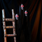 Halloween decorations, hanging ghost skulls, gauze, hanging ghost rooms, haunted house decorations, props, terrifying skeletons