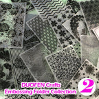 DUOFEN Crafts plastic embossing folder collection 2 paper embossing flower mold Christmas Birthday Easter day wedding Lootquake LLC