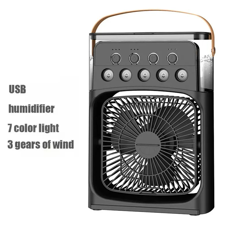 3 In 1 Fan AIr Conditioner Household Small Air Cooler LED Night Light Portable Humidifier Air Adjustment Fan Office Home Fan New Lootquake LLC
