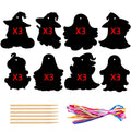 Adhesive Wallpaper for Wall Halloween Ghost, Scary Scratch Art DIY Decals for Haunted House Party Supplies Home Decor Lootquake LLC