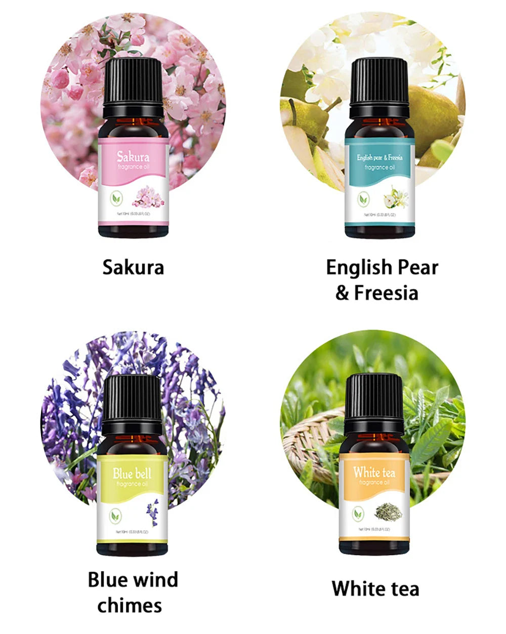 Natural Herb Essential Oils for Aroma Diffuser Air Humidifier Home Water-soluble 10ml Air Freshener Scents Fragrance Oil Perfume Lootquake LLC
