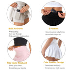 Pleated Tennis Skirts for Women with Pockets