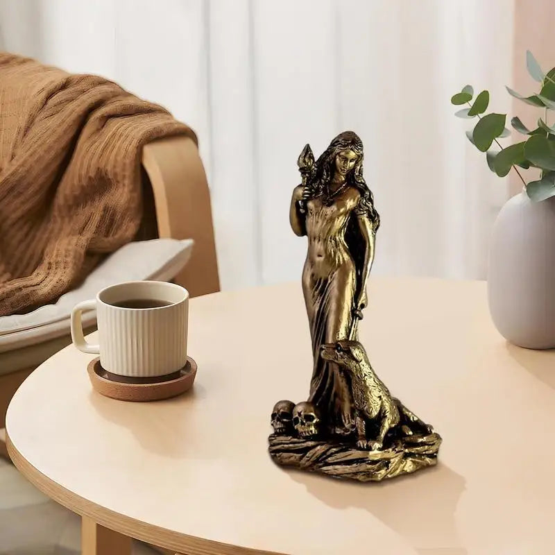 Goddess Statue Resin Sculpture Figurine Retro Witch Statue Goddess Spiritual Figurine Craft Art Statue for Home Decoration Lootquake LLC