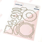 February 2025 New pink Floral Field Metal Cutting Dies Stamp Stencil Hot Foil Set DIY fresh Scrapbook Card Handmade Embossing Lootquake LLC