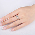 JewelryPalace New Arrival Infinity Love Knot Gemstone 925 Sterling Silver Statement Ring for Woman Fashion Classic Fine Jewelry