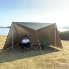 4x4m 4x3m 3x3m 19 Hang Points Tent Tarp Survival Sun Shelter Shade Canopy Outdoor Backpacking Waterproof Camping Awning SunShade