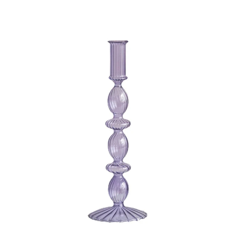 Glass Candle Holders Nordic Decor Taper Candle Holder Candlesticks for Home Wedding Room Decoration Party Vase Home Decor Pi-Mart