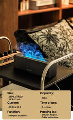 KINSCOTER Flame Aroma Diffuser Air Humidifier Ultrasonic Cool Mist Maker Fogger LED Essential Oil Lamp Realistic Fire Difusor Lootquake LLC