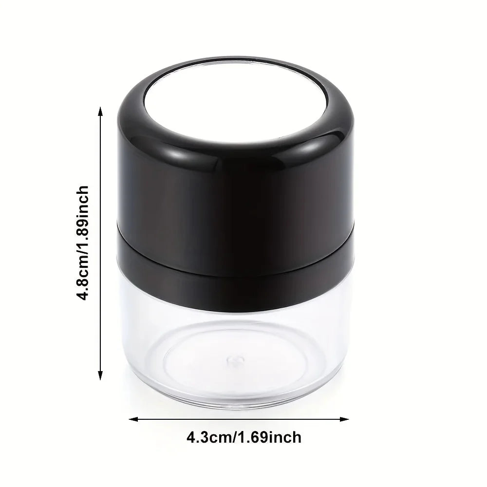 Travel-Friendly Loose Powder Case with Mushroom Sponge Puff & Mirror - Compact, Fragrance-Free Cosmetic Foundation Box Lootquake LLC