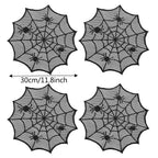 Halloween Decorations Set Spider Web Table Runner Fireplace Scarf Cover Tablecloth 3D Bats Wall Stickers Halloween Party Decor Lootquake LLC