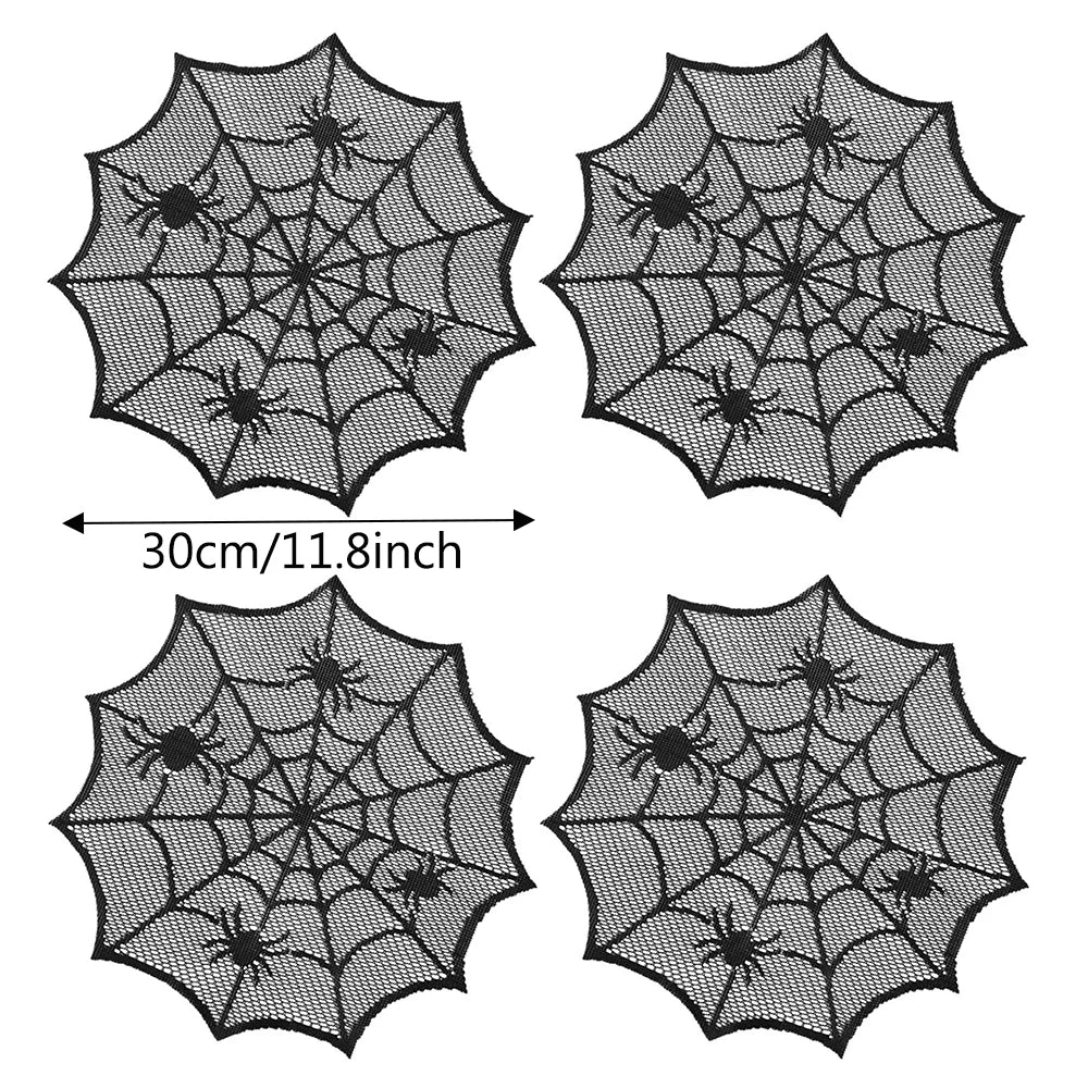 Halloween Decorations Set Spider Web Table Runner Fireplace Scarf Cover Tablecloth 3D Bats Wall Stickers Halloween Party Decor Lootquake LLC