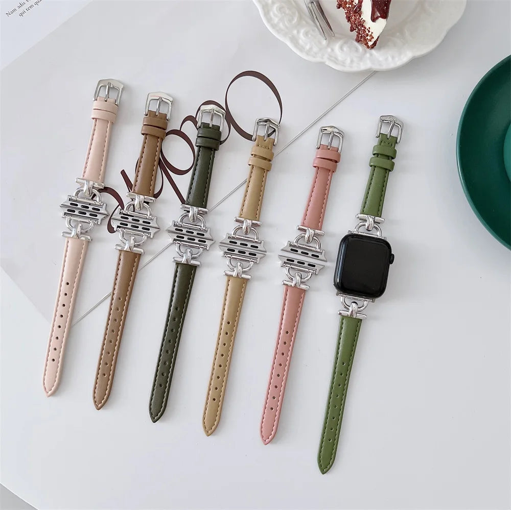 Apple Watch Genuine Leather Strap - Classic Durable Design