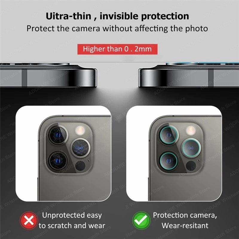 3PCS Lens Protective Glass For iPhone 14 Pro Max 13 12 11 Pro Max Camera Protector for iPhone 13 12 14 Plus 14 pro Lens Glass Premium Tempered Glass Circle Film Stevvex