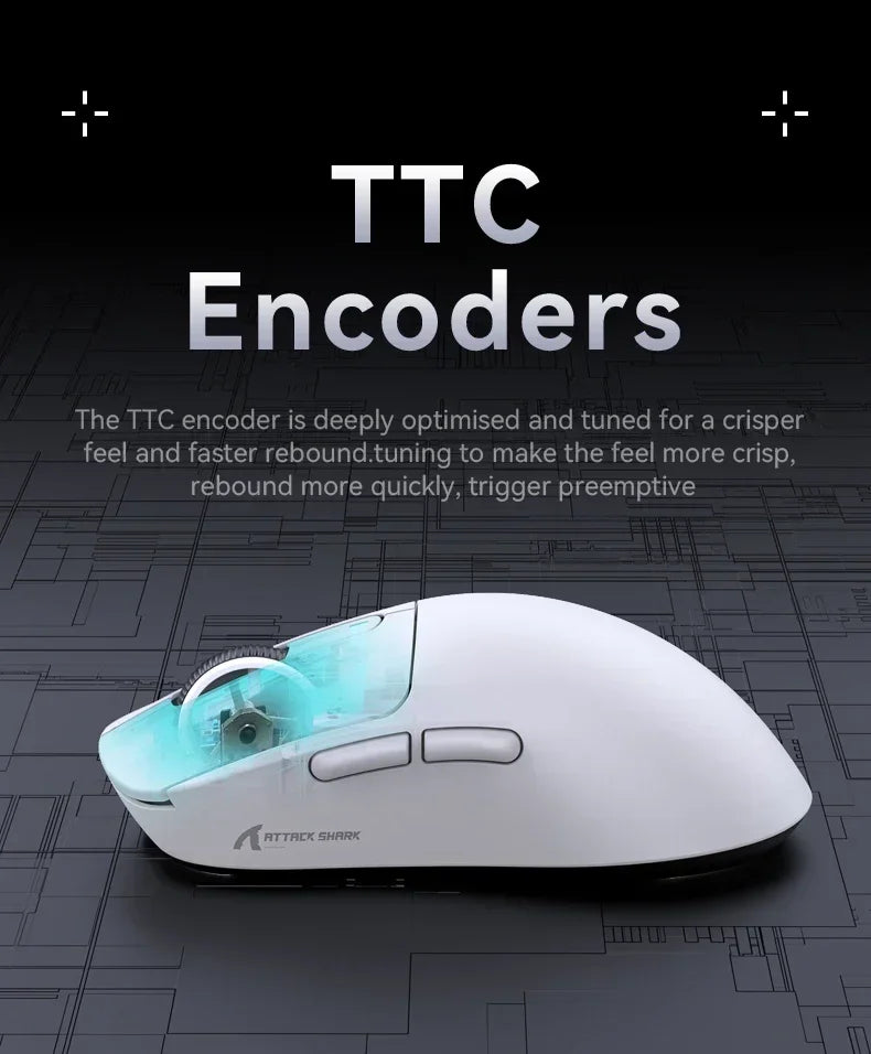 Attack Shark X3Pro Wireless  Gaming Mouse PixArt PAW3395 26000dpi Bluetooth Optical Mouse Tri-Mode Connection Macro Gaming Mouse Lootquake LLC