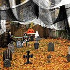 Halloween Decoration Black White Creepy Cloth Spooky Gauze Fabric Window Door Cover Scary Party Horror House Props Hallow Favors Lootquake LLC