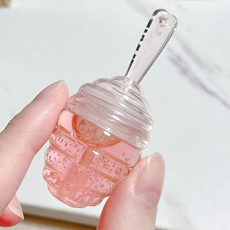 Lovely Honey Pot Lip Oil Lip Gloss Lip Balm Hydrating Lip Balm For Lip Care Moisturizing Clear Lip Oil Liquid Lipstick Lootquake LLC