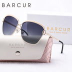 BARCUR Sunglasses Women’s Fashion Polarized Metal Frame Sunglasses UV400 Protection Multi-Color Options Trendy Square Sunglasses with Exquisite White Gift Box for Summer Parties Travel & Outdoor Events Stevvex