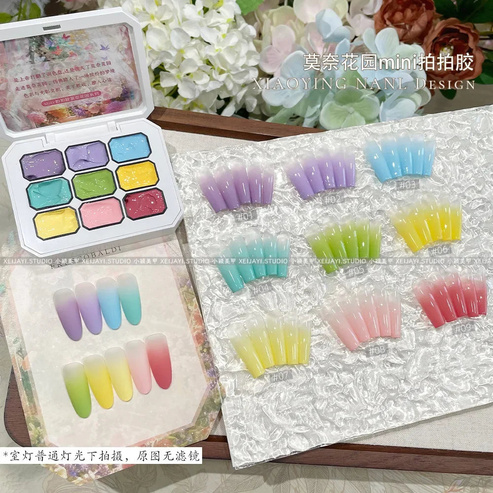 9 colors Chinese style aurora powder shell polished fairy powder cream popular brocade powder three-dimensional nail decoration Lootquake LLC