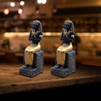 2 Pieces Pharaoh Figurine Sculpture Collectible Artware for Desktop