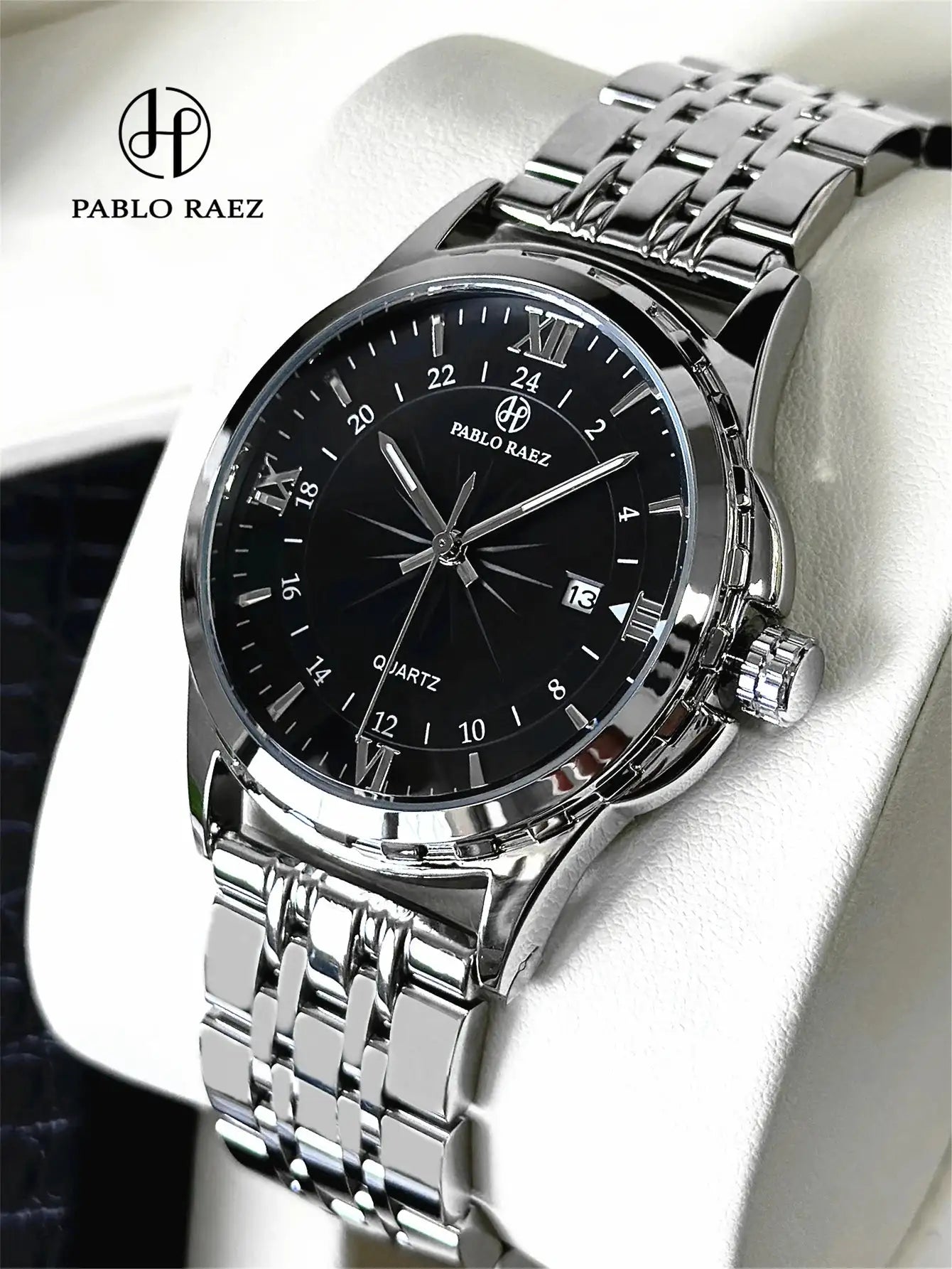 Business Man Silver Wristwatch Luminous SUS304 Stainless steel High Quality Luxury Watch Waterproof Fashion Clock hombre Reloj