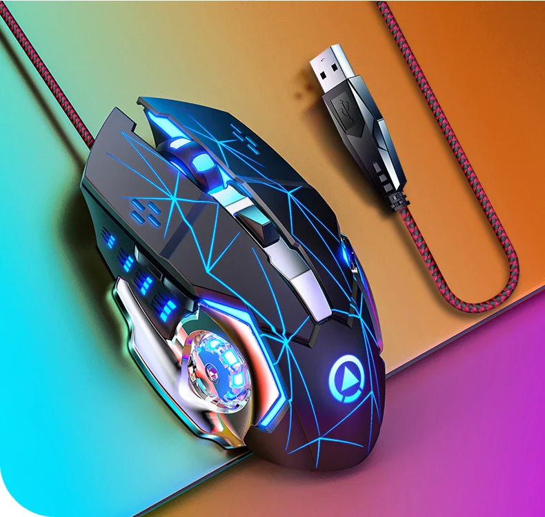 G15 Mechanical Gaming Mouse 7-Color Breathing Light Wired Laptop USB Desktop Office Computer Gaming Mouse Mute Lootquake LLC