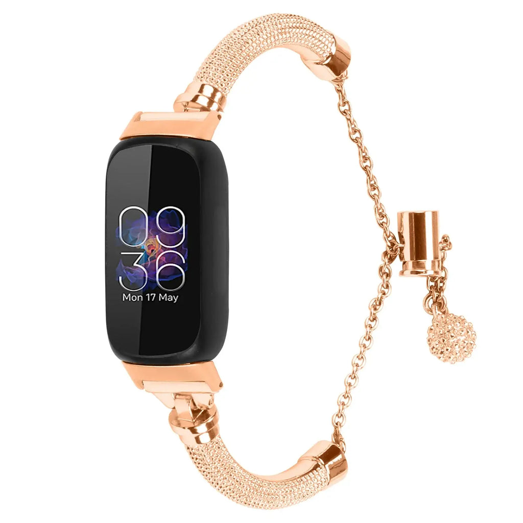 Fitbit Inspire 2, 1, HR Stainless Steel Band - Durable Metal Strap