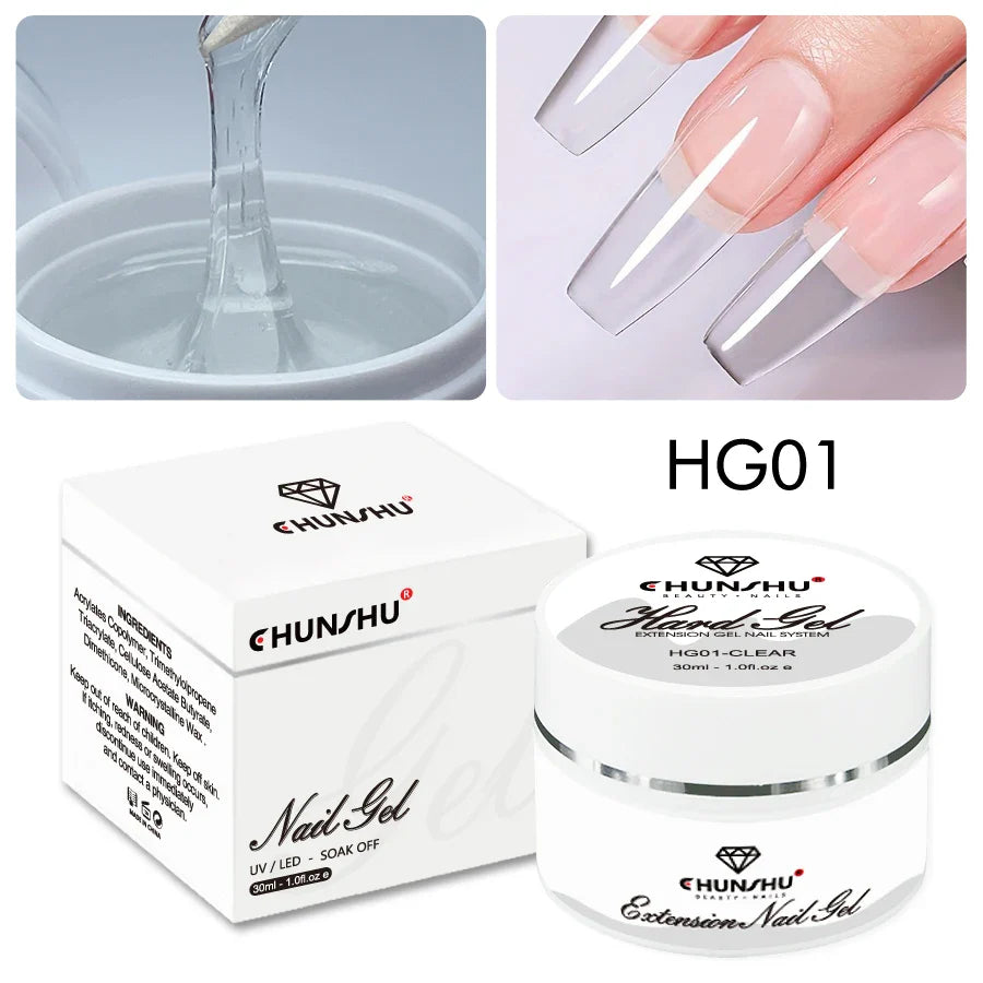 30ML Hard Gel For Nail Extension Milky White Builder Constructor Gel Self Leveling Reinforcement Nail Gels Camouflage Manicure Lootquake LLC