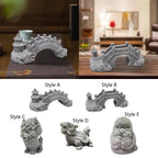 Sandstone Statue Miniature Antique Gardening Landscape Ornament for Indoor Outdoor Hotel Tabletop Living Room Decoration Lootquake LLC