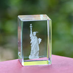 Statue of Liberty Transparent Crystal Inside Carved Desktop Feng Shui Paperweight Holiday Gifts Fine Home Decorations Souvenirs