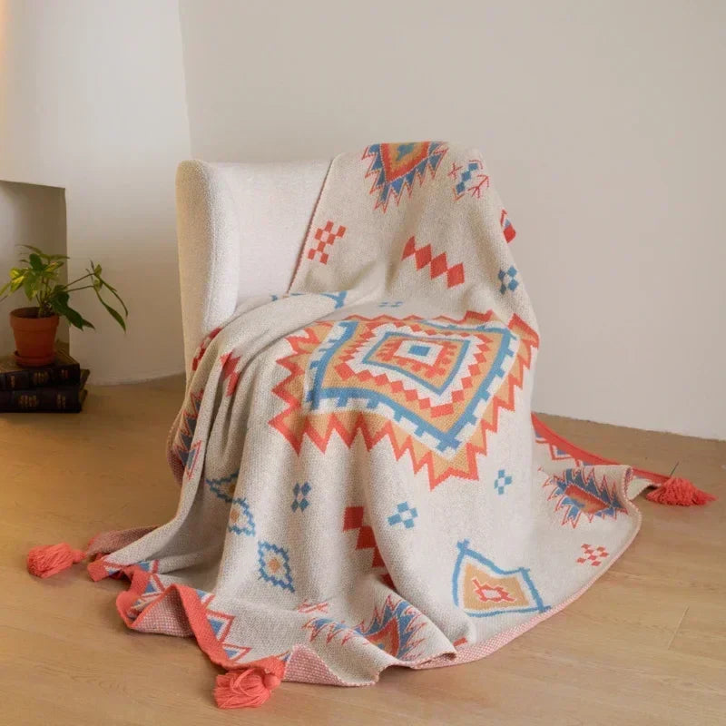 Bohemian Blanket Soft Sofa Cover Summer Blanket Office Nap Blankets Air Conditioning Blankets Knit Blanket For Travel Lootquake LLC