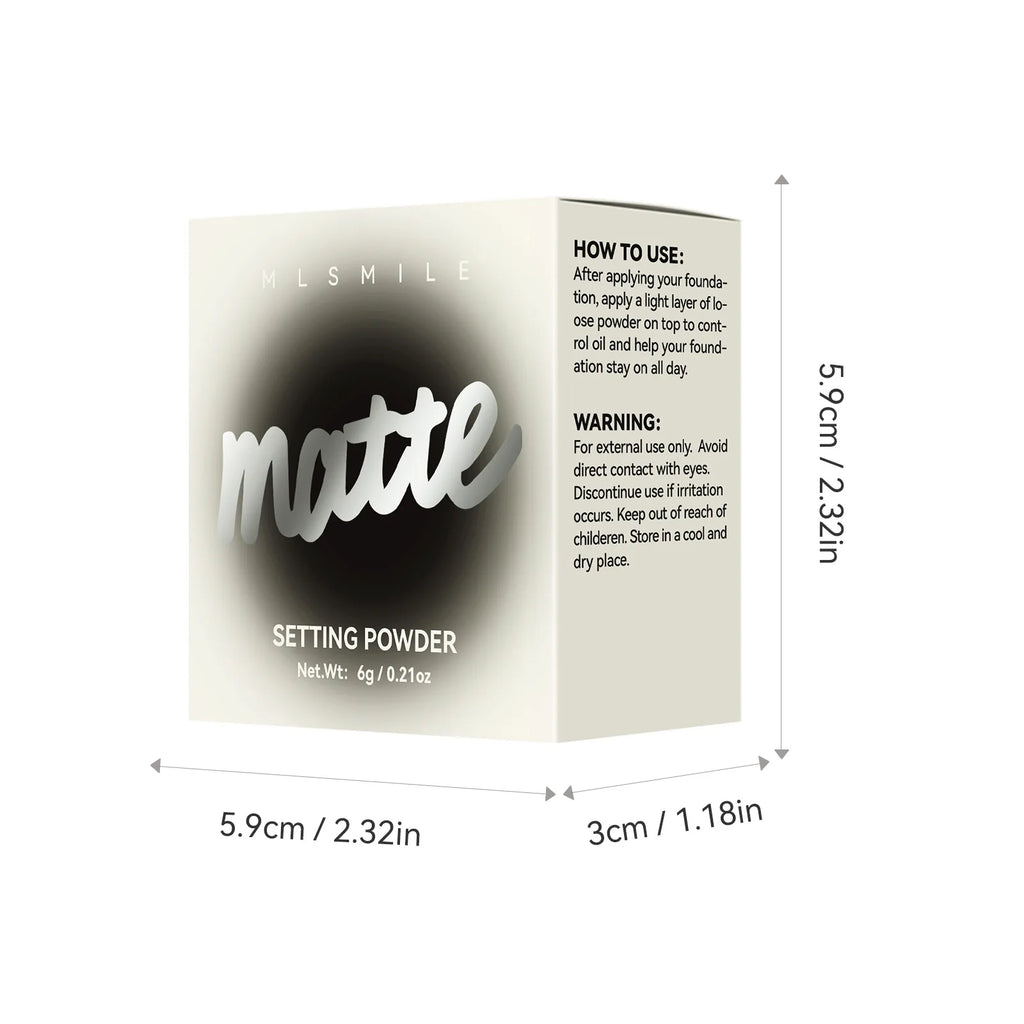 4 Colors Matte Loose Powder Face Whitening Skin Finish Transparent Pink Nude Mineral Makeup Cosmetic Foundation Setting Powder Lootquake LLC